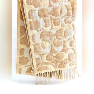 Coach Signature Oversized Women's Beige Muffler